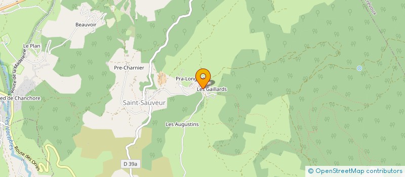 localisation de l'entreprise LES TERRASSES DU LAC  SAINT-SAUVEUR