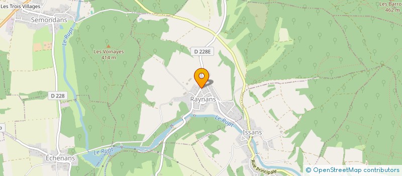 localisation de l'entreprise LES TERRASSES DU MONT D'OR  RAYNANS