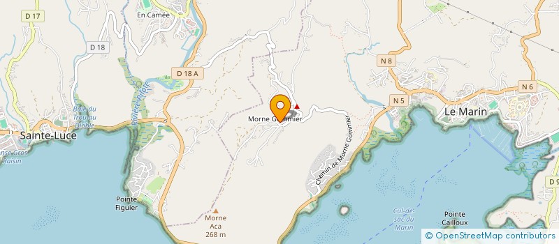 localisation de l'entreprise LES TERRASSES DU MORNE GOMMIER à LE MARIN