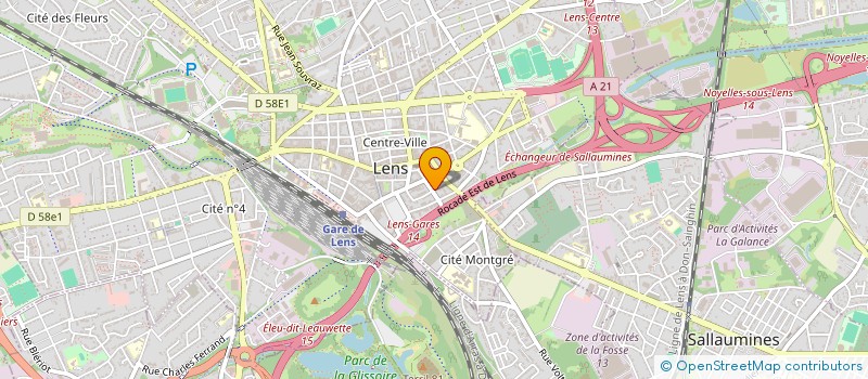 localisation de l'entreprise LES TERRASSES DU MUSEE  LENS