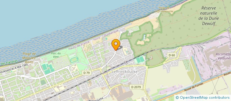 localisation de l'entreprise LES TERRASSES DU PARC  LEFFRINCKOUCKE