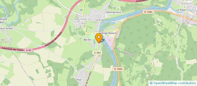 localisation de l'entreprise LES TERRASSES DU PORT à NEUVILLE-SUR-AIN
