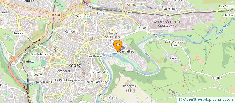 localisation de l'entreprise LES TERRASSES DU SEGALA à RODEZ