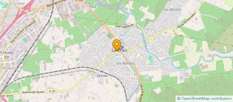 localisation de l'entreprise LES TERRASSES DU VILLAGE à LA CRAU