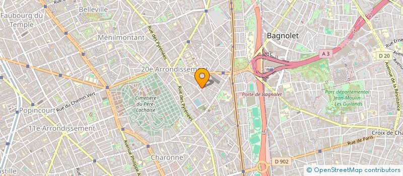 localisation de l'entreprise LES TERRASSES DU XXEME à PARIS
