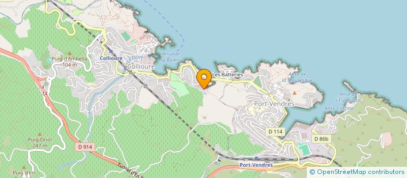 localisation de l'entreprise LES TERRASSES IMPERIALES  COLLIOURE