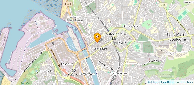 localisation de l'entreprise LES TERRASSES MUSICALES DE LA RUE MONSIGNY à BOULOGNE-SUR-MER