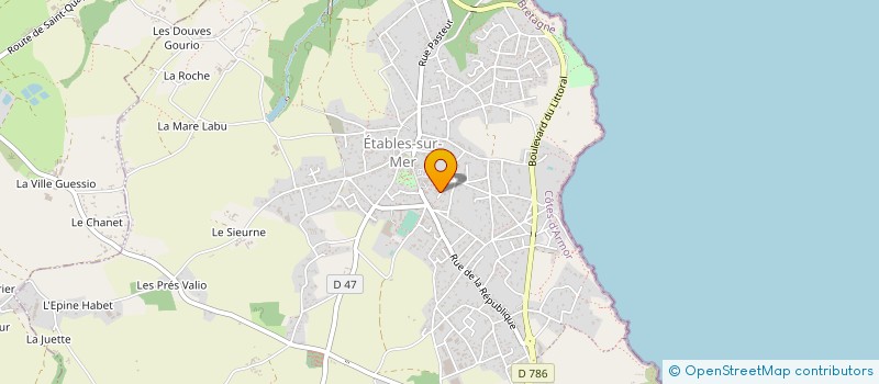 localisation de l'entreprise LES TERRASSES NOTRE DAME  BINIC-ETABLES-SUR-MER