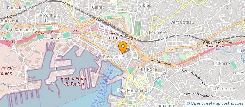 localisation de l'entreprise LES TERRASSES TOULONNAISES à TOULON