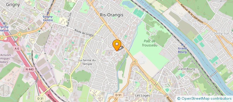 localisation de l'entreprise LES TERRASSIERS D'ALPEREN  SOISY-SUR-SEINE