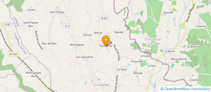 localisation de l'entreprise LES TERRES BASSES  CAVAGNAC