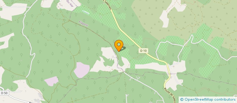 localisation de l'entreprise LES TERRES BLANCHES  FLAYOSC