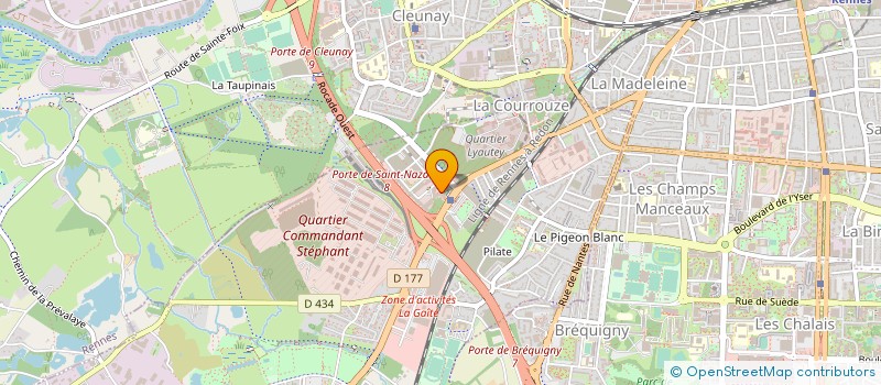 localisation de l'entreprise LES TERRES BRUNES  SAINT-JACQUES-DE-LA-LANDE