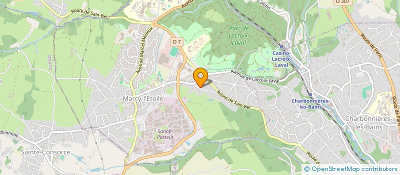 localisation de l'entreprise LES TERRES D'OR  MARCY-L'ETOILE