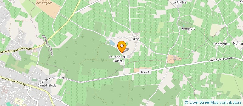 localisation de l'entreprise LES TERRES DE CHANTY  BLAIGNAN-PRIGNAC