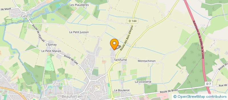 localisation de l'entreprise LES TERRES DE DUMNACUS  BRISSAC LOIRE AUBANCE