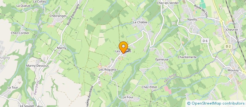 localisation de l'entreprise LES TERRES DE FONTAUBE  PERS-JUSSY