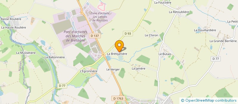 localisation de l'entreprise LES TERRES DE LA BRETINIERE à MONTAIGU-VENDEE