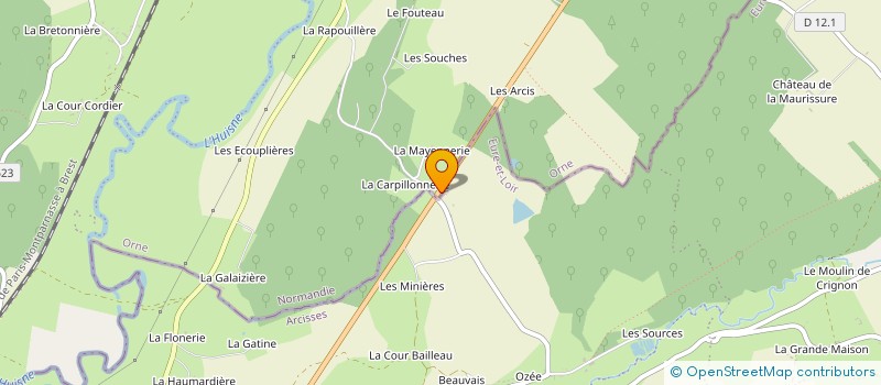 localisation de l'entreprise LES TERRES DE LA GOSPA à SABLONS-SUR-HUISNE