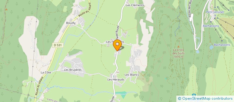 localisation de l'entreprise LES TERRES DE LA RUNE  LANS-EN-VERCORS