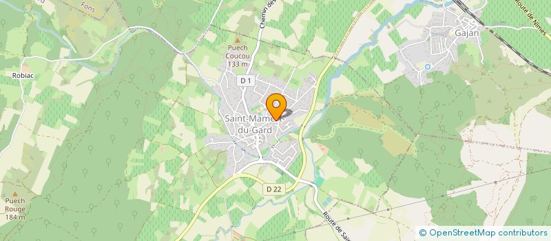 localisation de l'entreprise LES TERRES DE LA VALLEE SAUVE  SAINT-MAMERT-DU-GARD