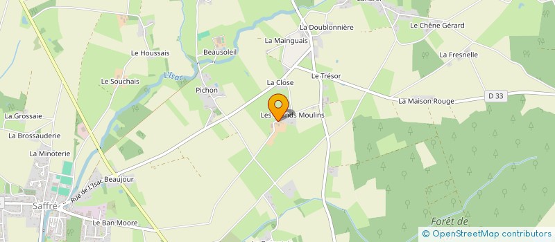 localisation de l'entreprise LES TERRES DE MOULIN CARRE  SAFFRE