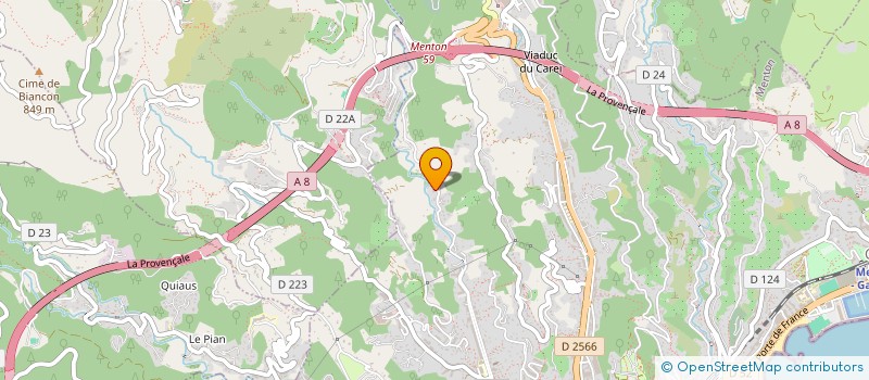 localisation de l'entreprise LES TERRES DE SAINTE LUCIE  MENTON