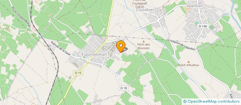 localisation de l'entreprise LES TERRES DOUCES  ESPONDEILHAN