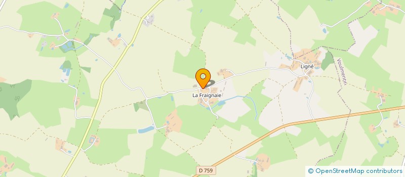 localisation de l'entreprise LES TERRES DU LIGNE à NUEIL-LES-AUBIERS