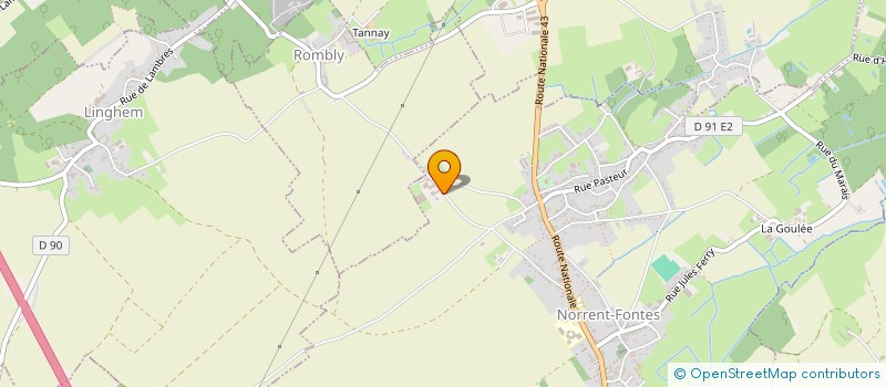 localisation de l'entreprise LES TERRES DU MOULIN  NORRENT-FONTES