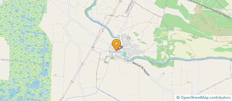 localisation de l'entreprise LES TERRES DU SUD  CRUZY