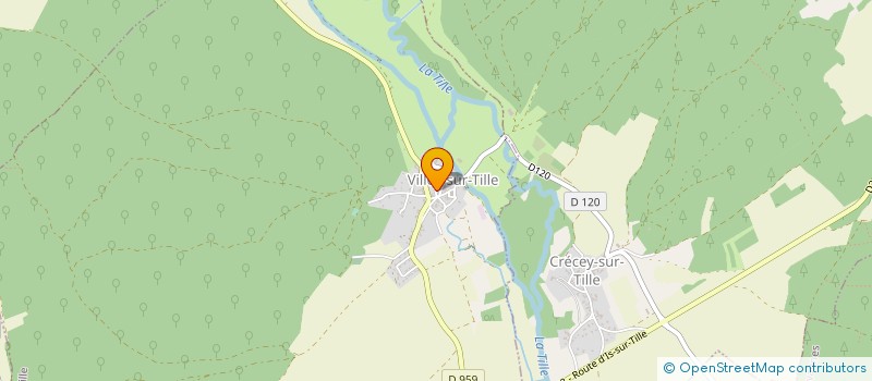 localisation de l'entreprise LES TERRIERES  VILLEY-SUR-TILLE