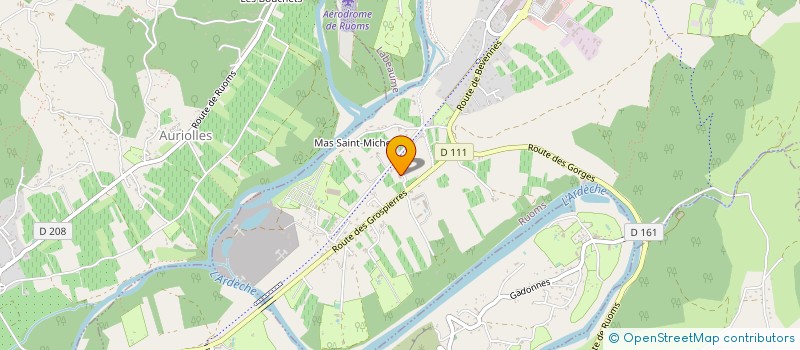 localisation de l'entreprise LES TERRIERS à RUOMS