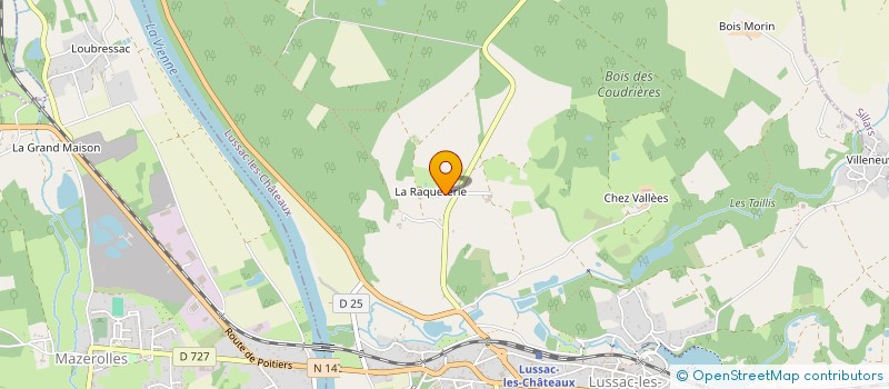 localisation de l'entreprise LES TERRIERS  LUSSAC-LES-CHATEAUX