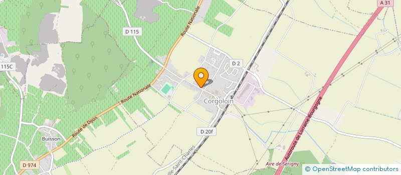 localisation de l'entreprise LES TERROIRS D'OR  CORGOLOIN