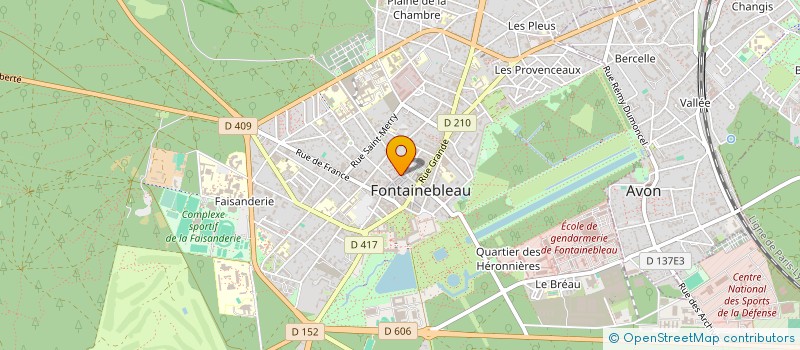 localisation de l'entreprise LES TERROIRS DE FRANCE à FONTAINEBLEAU