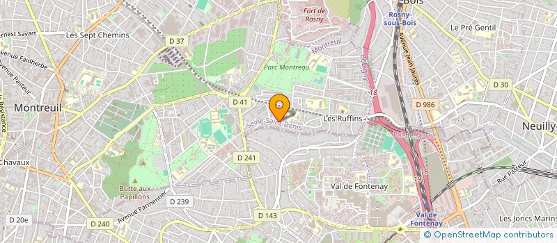 localisation de l'entreprise LES TETES D'AFFICHES ( LTDAF ) à MONTREUIL