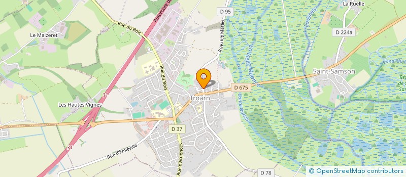 localisation de l'entreprise LES TETES DE L'ART  TROARN