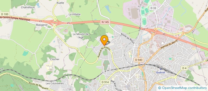 localisation de l'entreprise LES TETES DE LAPIN à GUERET