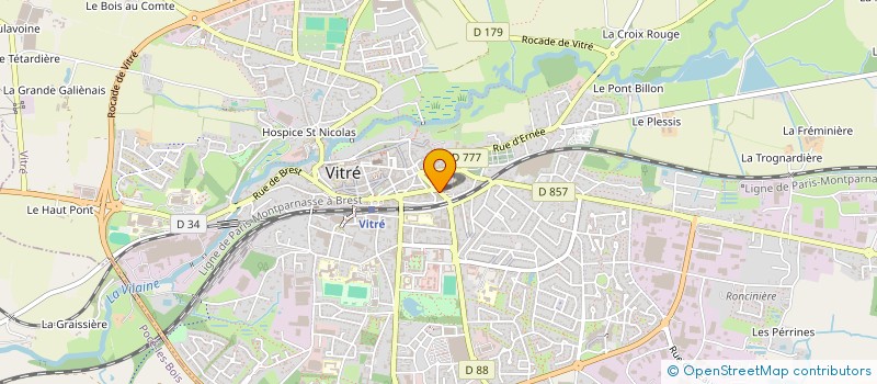 localisation de l'entreprise LES TETES ROUSS...  VITRE