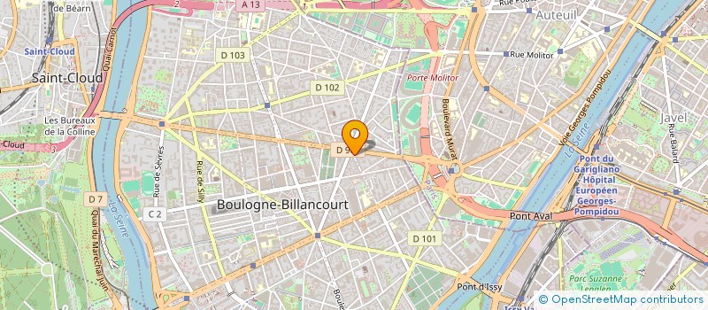 localisation de l'entreprise LES TEULIERES à BOULOGNE-BILLANCOURT