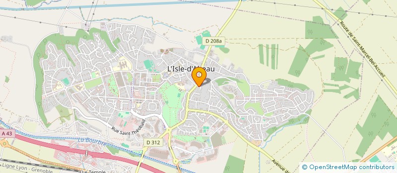 localisation de l'entreprise LES THERAPEUTES  L'ISLE-D'ABEAU