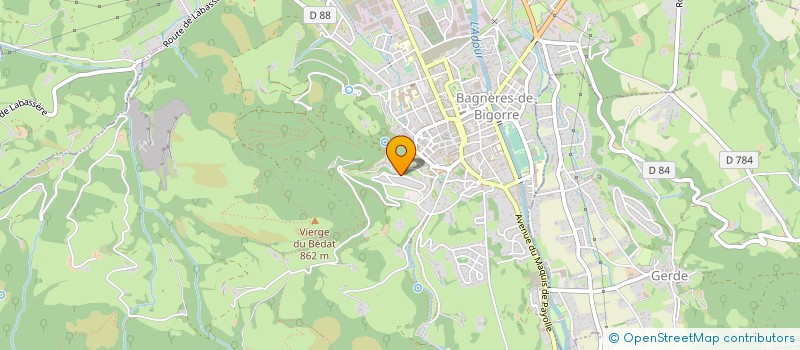 localisation de l'entreprise LES THERMES DE LA REINE  BAGNERES-DE-BIGORRE