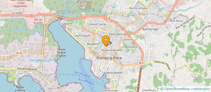 localisation de l'entreprise LES THERMES MARINS à POINTE A PITRE