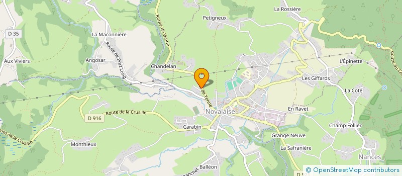 localisation de l'entreprise LES THOURIGNY  NOVALAISE