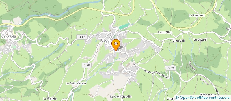 localisation de l'entreprise LES THUYAS à NERVIEUX