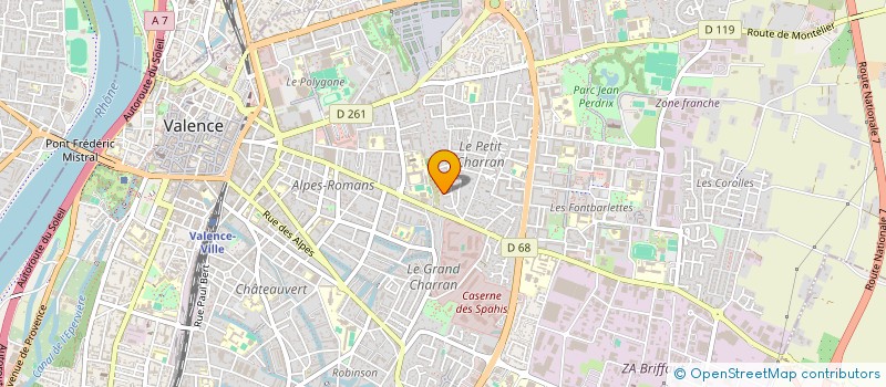localisation de l'entreprise LES THUYAS à VALENCE