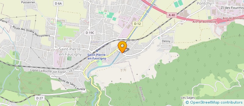 localisation de l'entreprise LES THUYAS  BONNEVILLE