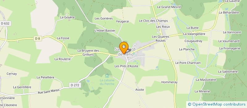 localisation de l'entreprise LES THUYAS DE LA HALLE AU BLE à MORTAGNE-AU-PERCHE