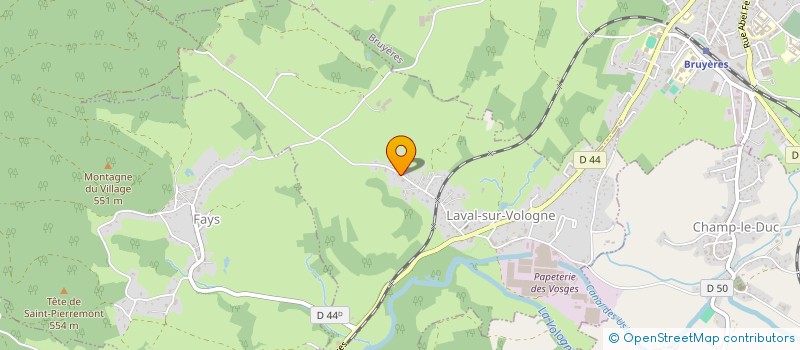 localisation de l'entreprise LES TI'MOUNS  LAVAL-SUR-VOLOGNE